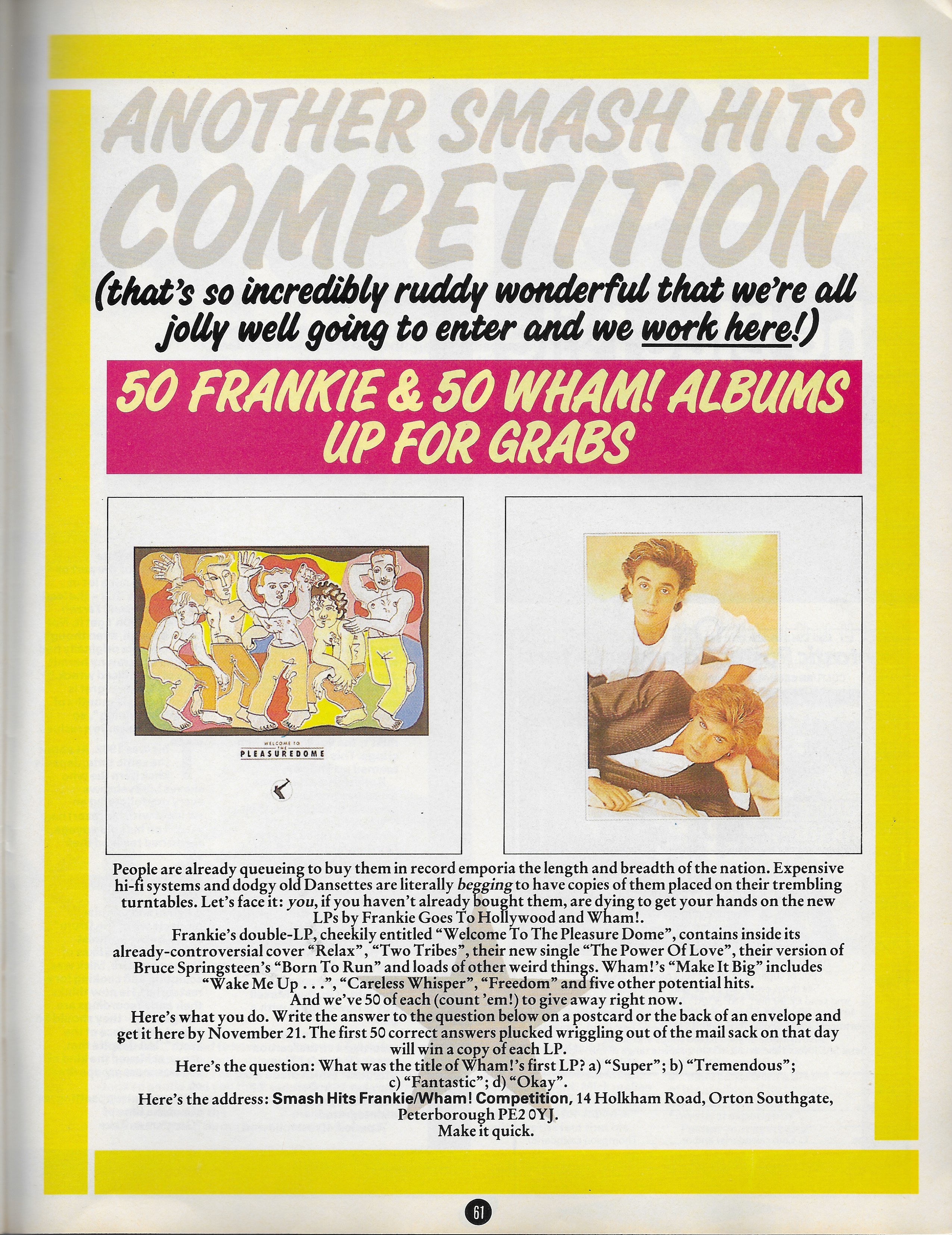 Smash hits, United Kingdom
